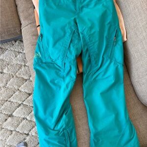 Ladies Burton AK Teal Snowpants Medium